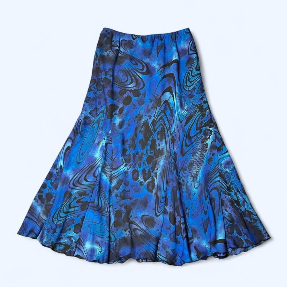 Y2K Mermaid Blue Ruffle Skirt by Chicos!